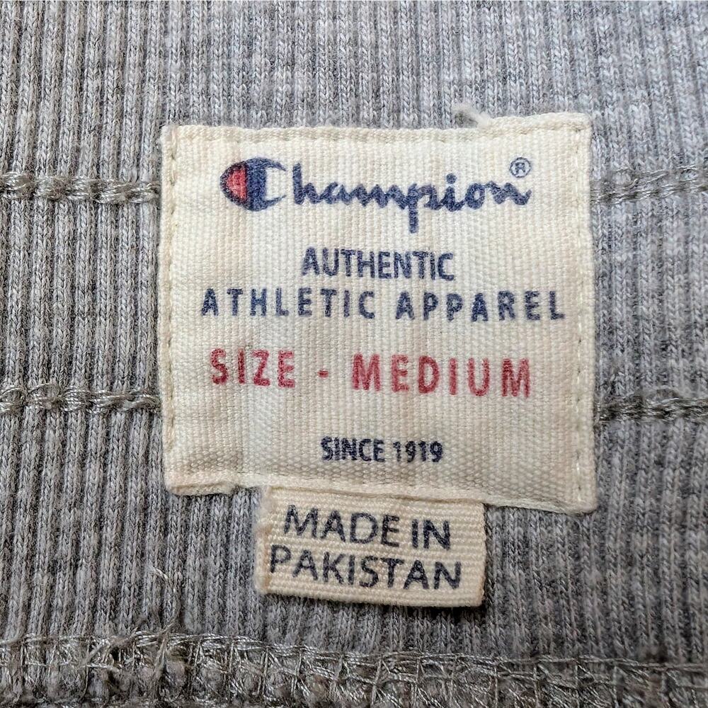 Champion Gray Tapered Jogger Pants Medium Large C Embroidered Patch Logo Comfort